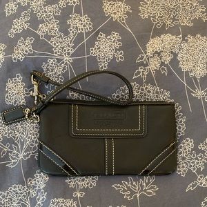 Black coach wristlet